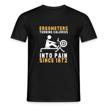 Erg Ergometer And Rowing Exercise Machine Rowing - Men's T-Shirt - black - Front - AI Model Male 178 light (178cm)