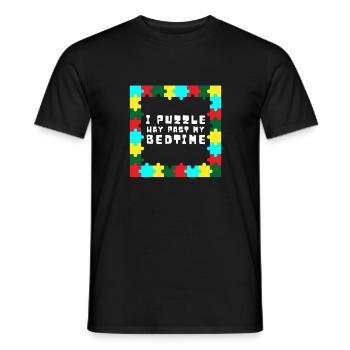 Puzzle Queen - Je passe devant mon heure de coucher - T-shirt homme - noir - Devant - AI Model Male 178 light (178cm)