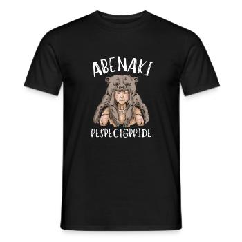 Native American Indian Abenaki - Männer T-Shirt - Schwarz - Vorne - AI Model Male 178 light (178cm)
