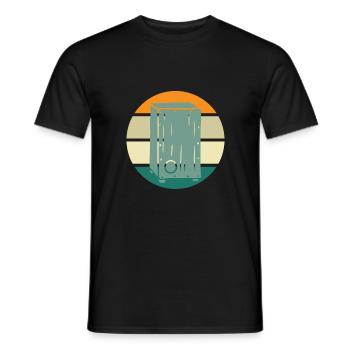 Cajon Box Drum Instrument Peruvian Cajon - Männer T-Shirt - Schwarz - Vorne - AI Model Male 178 light (178cm)
