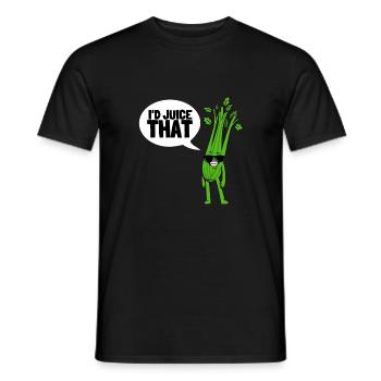 Vegan Vegetarian Veggie Organic Celery Juice - Men's T-Shirt - black - Front - AI Model Male 178 light (178cm)