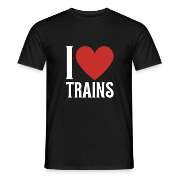 Locomotive à vapeur - J’ai un train d’ à voie unique - T-shirt homme - noir - Devant - AI Model Male 178 light (178cm)