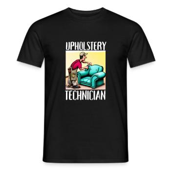 Restorer Furnishing Cushioning Upholstery - Men's T-Shirt - black - Front - AI Model Male 178 light (178cm)