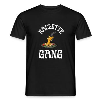 Swiss Cheese Fondue Raclette - Men's T-Shirt - black - Front - AI Model Male 178 light (178cm)