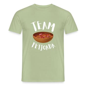 Brésil Ragoût de haricots de porc brésilien Feijoada - T-shirt homme - vert sauge - Devant - AI Model Male 178 light (178cm)