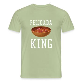 Brésil Ragoût de haricots de porc brésilien Feijoada - T-shirt homme - vert sauge - Devant - AI Model Male 178 light (178cm)