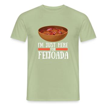 Brésil Ragoût de haricots de porc brésilien Feijoada - T-shirt homme - vert sauge - Devant - AI Model Male 178 light (178cm)