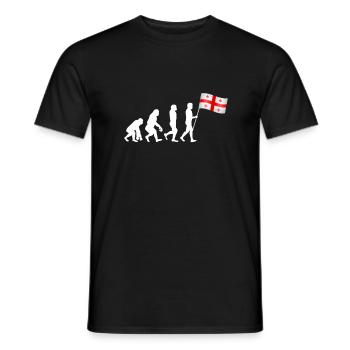 Georgian Flag - Men's T-Shirt - black - Front - AI Model Male 178 light (178cm)