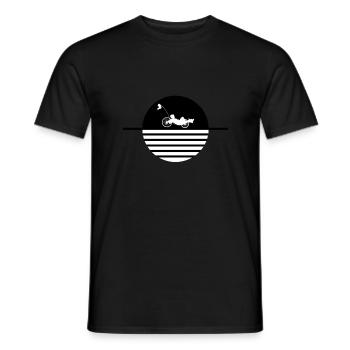 Vélo couché et vélomobile - T-shirt homme - noir - Devant - AI Model Male 178 light (178cm)