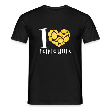 Just A Girl Who Loves Potato Chips - Men's T-Shirt - black - Front - AI Model Male 178 light (178cm)