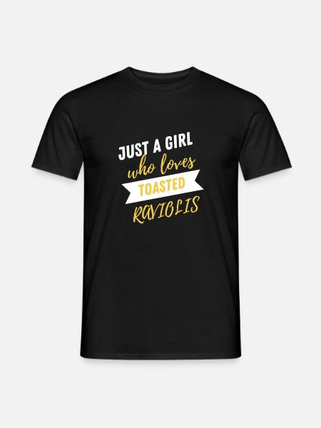 St. Louis Toasted Ravioli - Men's T-Shirt - black