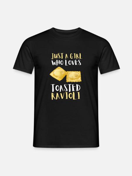 St. Louis Toasted Ravioli - Men's T-Shirt - black