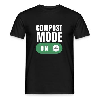 Compost Your Enemies - Men's T-Shirt - black - Front - AI Model Male 178 light (178cm)