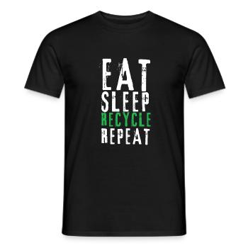 Recycle, I Love Recycling - Men's T-Shirt - black - Front - AI Model Male 178 light (178cm)