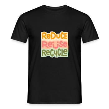 Recycle, I Love Recycling - Men's T-Shirt - black - Front - AI Model Male 178 light (178cm)
