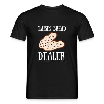 Cuisson du pain aux raisins secs - T-shirt homme - noir - Devant - AI Model Male 178 light (178cm)