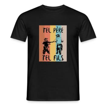Motocross Moto Père Et Fille Une Équipe pour La - Männer T-Shirt - Schwarz - Vorne - AI Model Male 178 light (178cm)