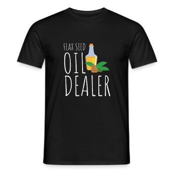 Superfood Huile de lin - T-shirt homme - noir - Devant - AI Model Male 178 light (178cm)