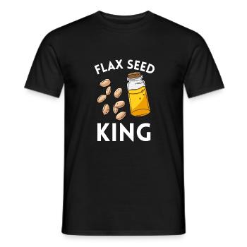 Superfood Huile de lin - T-shirt homme - noir - Devant - AI Model Male 178 light (178cm)