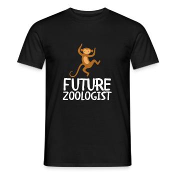 Future Zoologist Birthday Wildlife - Men's T-Shirt - black - Front - AI Model Male 178 light (178cm)