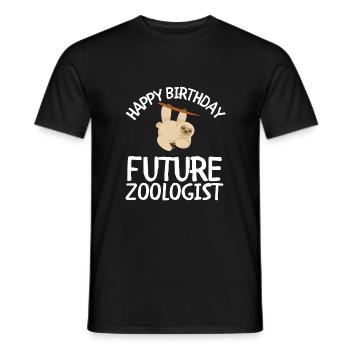 Future Zoologist Birthday Wildlife - Men's T-Shirt - black - Front - AI Model Male 178 light (178cm)