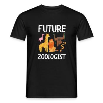 Future Zoologist Birthday Wildlife - Men's T-Shirt - black - Front - AI Model Male 178 light (178cm)