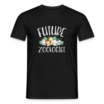 Future Zoologist Birthday Wildlife - Men's T-Shirt - black - Front - AI Model Male 178 light (178cm)