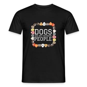 Dogs Are My Favorite People - Men's T-Shirt - black - Front - AI Model Male 178 light (178cm)