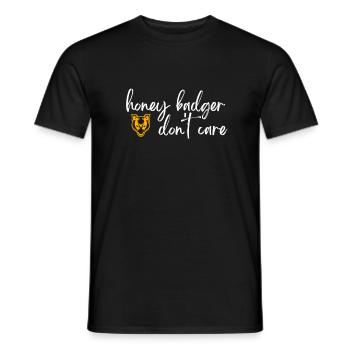 Honey Badger s’en fiche - T-shirt homme - noir - Devant - AI Model Male 178 light (178cm)