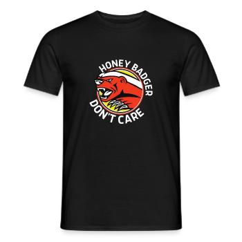 Honey Badger s’en fiche - T-shirt homme - noir - Devant - AI Model Male 178 light (178cm)