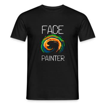 Face Painter And Face Painting - Men's T-Shirt - black - Front - AI Model Male 178 light (178cm)