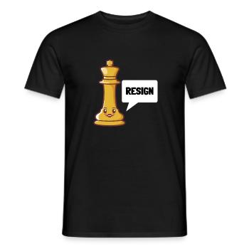 Échecs S’il vous plaît démissionnez - T-shirt homme - noir - Devant - AI Model Male 178 light (178cm)
