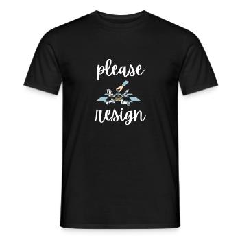 Échecs Veuillez démissionner - T-shirt homme - noir - Devant - AI Model Male 178 light (178cm)
