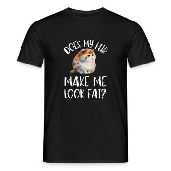Fat Cat Obesity - Men's T-Shirt - black - Front - AI Model Male 178 light (178cm)