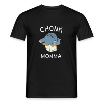 Chonk Cat Obesity - Men's T-Shirt - black - Front - AI Model Male 178 light (178cm)