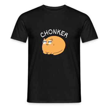 Chonk Cat Obésité - T-shirt homme - noir - Devant - AI Model Male 178 light (178cm)