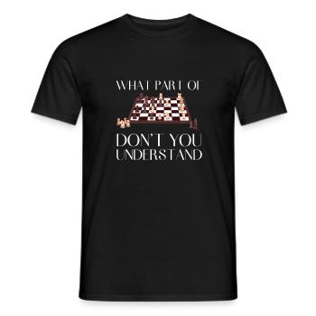 Chess Master Chess Club & 3 Way Chess Game - Men's T-Shirt - black - Front - AI Model Male 178 light (178cm)