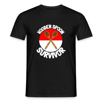 J’ai survécu à la cuillère de bois - Parenting - T-shirt homme - noir - Devant - AI Model Male 178 light (178cm)