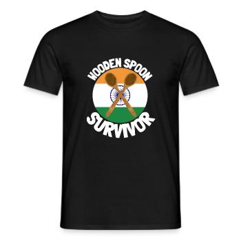J’ai survécu à la cuillère de bois - Parenting - T-shirt homme - noir - Devant - AI Model Male 178 light (178cm)