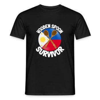 J’ai survécu à la cuillère de bois - Parenting - T-shirt homme - noir - Devant - AI Model Male 178 light (178cm)