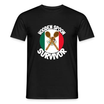 J’ai survécu à la cuillère de bois - Parenting - T-shirt homme - noir - Devant - AI Model Male 178 light (178cm)