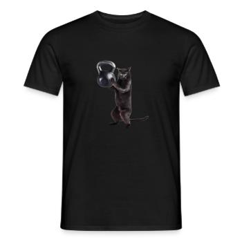 Kettlebell Workout Retro Fitness Gym - Men's T-Shirt - black - Front - AI Model Male 178 light (178cm)