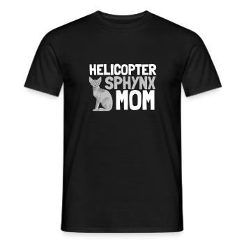 Sphynx Mom Cat Hairless Cat Owner - Men's T-Shirt - black - Front - AI Model Male 178 light (178cm)