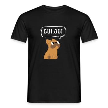 Oui Oui Merci - Männer T-Shirt - Schwarz - Vorne - AI Model Male 178 light (178cm)