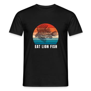 Lionfish Save The Reef Eat Lionfish Spearfishing - Männer T-Shirt - Schwarz - Vorne - AI Model Male 178 light (178cm)