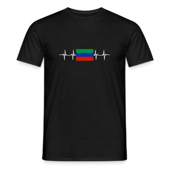 Drapeau russe - Daghestan - T-shirt homme - noir - Devant - AI Model Male 178 light (178cm)