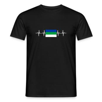 Russian Flag - Komi Republic - Männer T-Shirt - Schwarz - Vorne - AI Model Male 178 light (178cm)