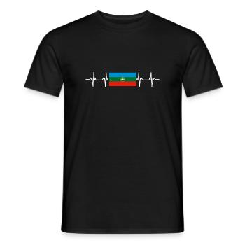 Russian Flag - Karachay-Cherkessia - Männer T-Shirt - Schwarz - Vorne - AI Model Male 178 light (178cm)
