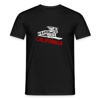 California This Place - Men's T-Shirt - black - Front - AI Model Male 178 light (178cm)