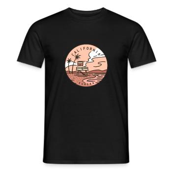 California This Place - Men's T-Shirt - black - Front - AI Model Male 178 light (178cm)